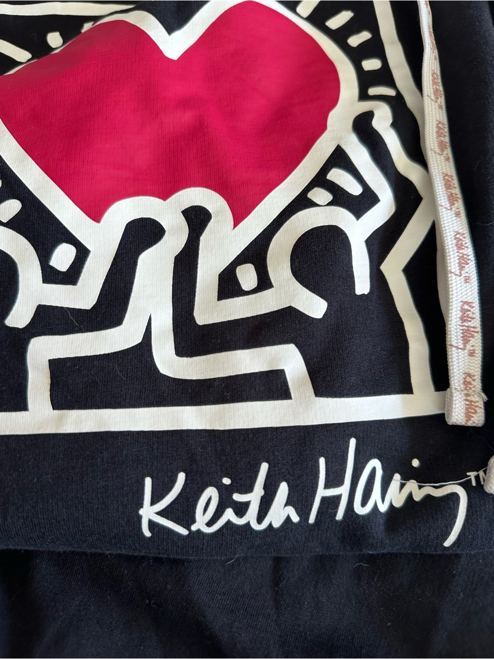 Keith Haring Black Jogger Pantsuit with Red Heart Graphic - Picture 6 of 10